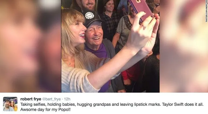 Taylor Swift sorprendió a un veterano de 96 años de la Segunda Guerra Mundial en esta Navidad