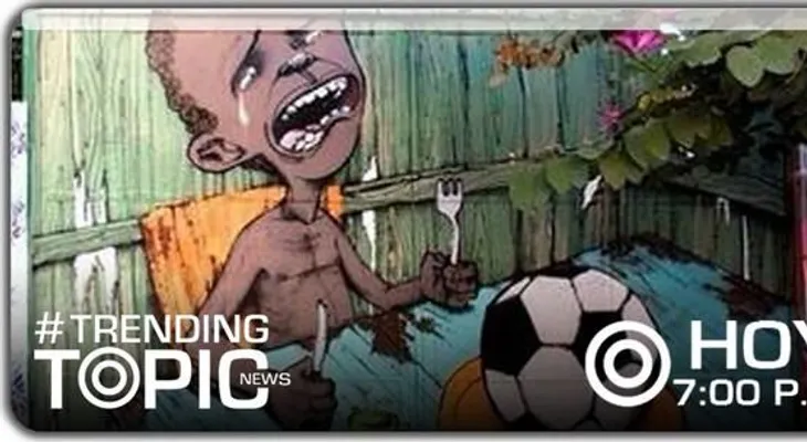 El mural anti Mundial que se viralizó en las redes sociales
