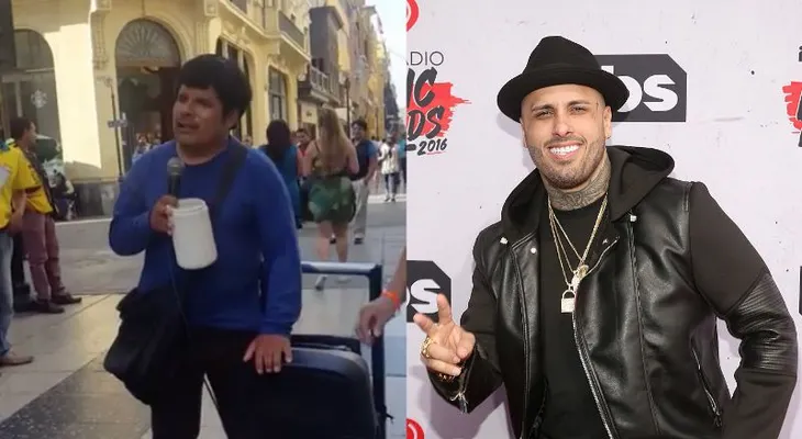 Un peruano ciego conmueve a Nicky Jam con su imitación