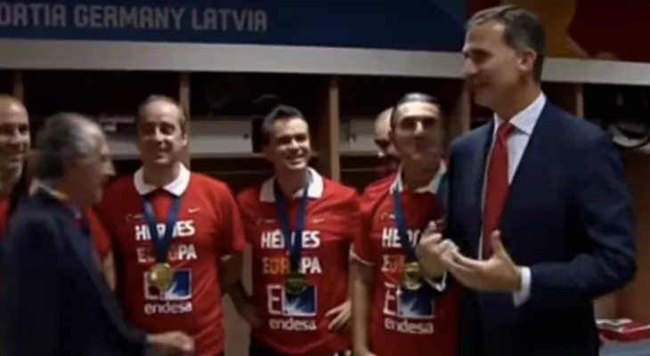 Así festejó el rey Felipe VI la victoria de la Selección Española de Baloncesto