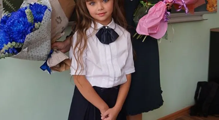 "La niña más guapa del mundo" va al colegio por primera vez 