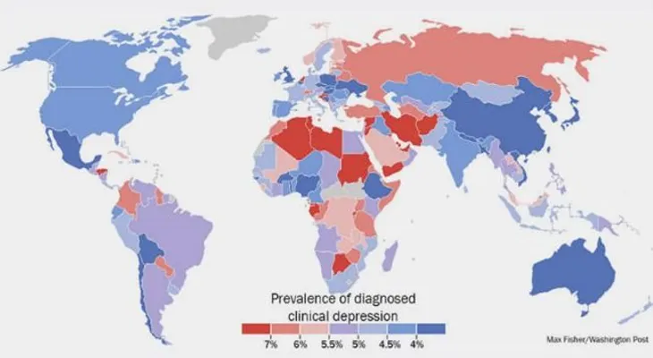 México entre los países con menor depresión, al igual que Japón, Australia y Nueva Zeland