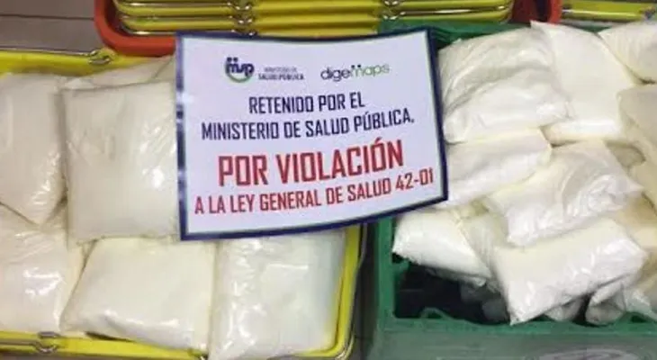 Salud Pública decomisa tonelada y media de leche en polvo; retiene otras 7.5 toneladas