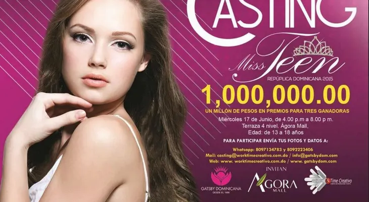 Casting para concurso de belleza 