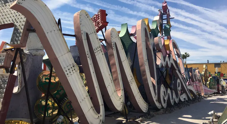 Aquí descansan los letreros de neón en Las Vegas