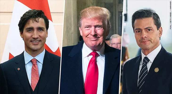 Trump accede a no acabar por ahora con el TLCAN tras hablar con Peña Nieto y Trudeau