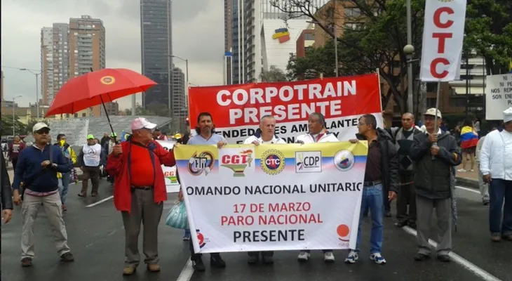 Sindicatos realizan paro nacional en Colombia contra políticas económicas del gobierno