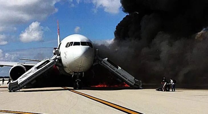 Varios heridos al incendiarse avión en aeropuerto de Florida