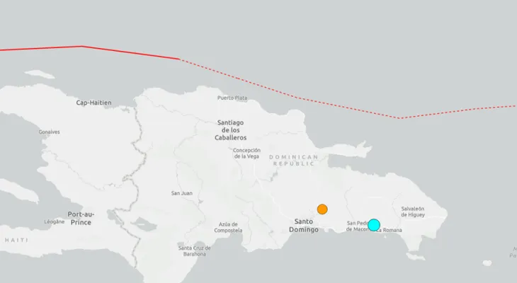 Sismo de magnitud 5.5 sacude el este de República Dominicana este domingo