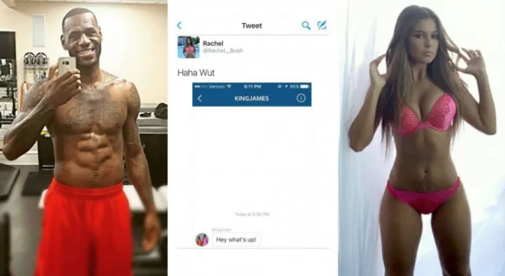Lebron James y sexy modelo intercambian mensajes privados