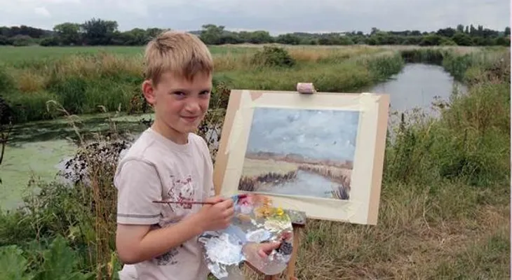 Un niño de 10 años, millonario gracias a sus cuadros