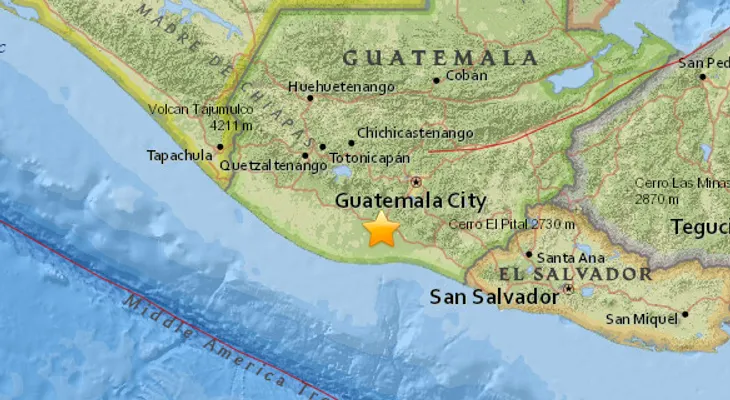 Sismo de magnitud 5,7 sacude Guatemala