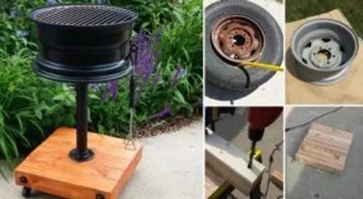 Imperdible: Cómo convertir una vieja llanta de automóvil en un asador casero...¡Es perfecto para tu terraza o jardín !
