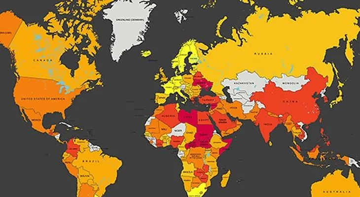 El mapa de los peores países para ser empleado