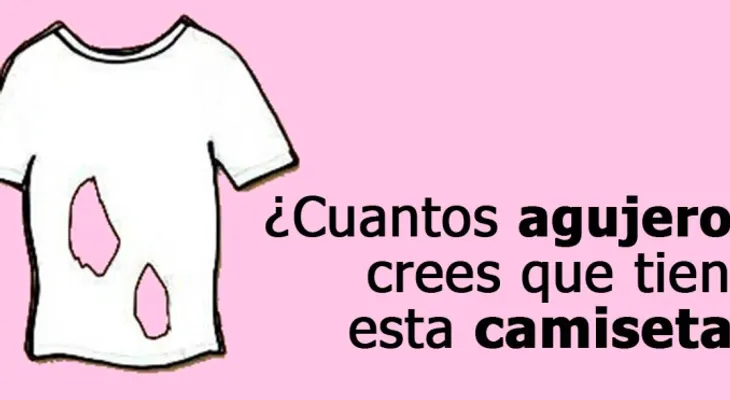 ¿Cuántos agujeros puedes ver en la camisa? Resolvamos esto juntos