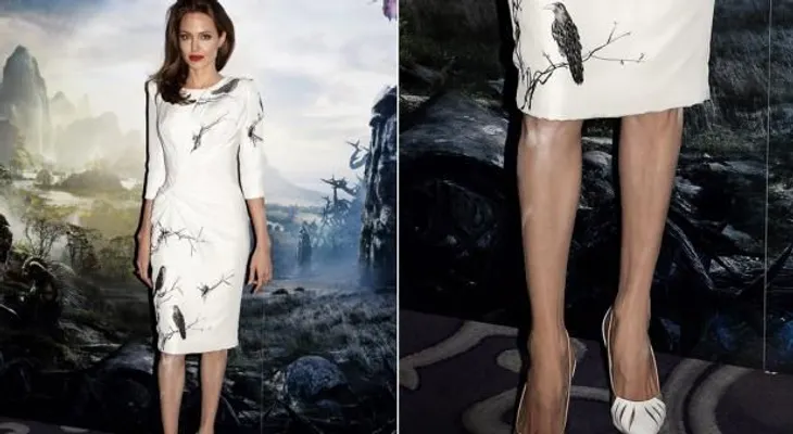 Misterio: el extraño polvo blanco en las piernas de Angelina Jolie