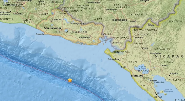 Sismo de 7,2 sacude las costas de El Salvador