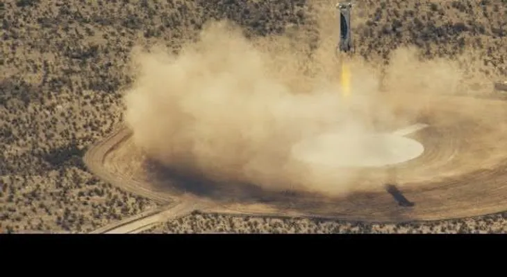 Sorprendente VIDEO del tercer viaje espacial del cohete reutilizable New Shepard