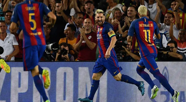 Goleada contundente del Barça en el inicio de la Champions