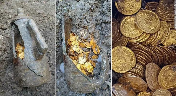 Descubren centenares de monedas romanas en el sótano de un antiguo teatro