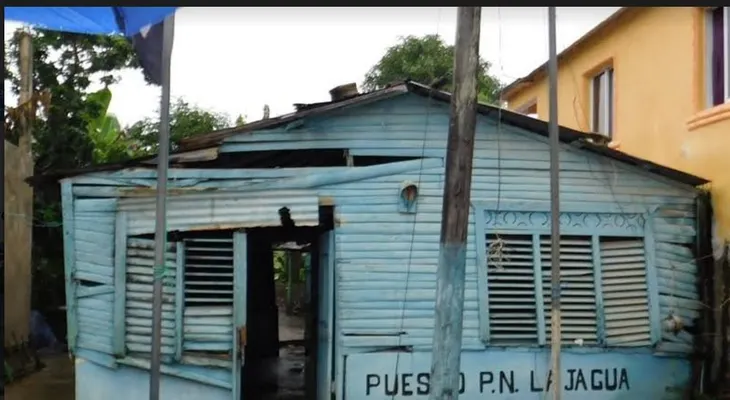 Este es el "El cuartel" de la PN en La Jagua del Bajo Yuna 