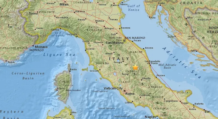 Sismo de 5,5 sacude Italia
