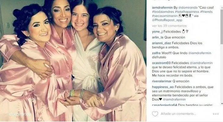 Iamdra Fermín muestra fotos minutos antes de su boda