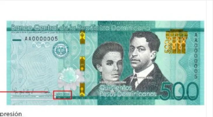 Banco Central emite nuevos billetes de RD$500 año 2024