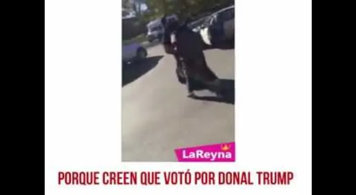 Lo golpean por votar por DONALD TRUMP