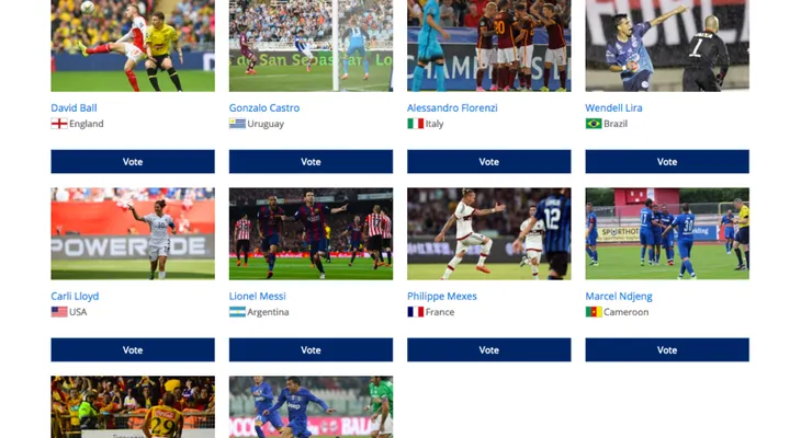 Los 10 goles nominados al Premio Puskas 2015