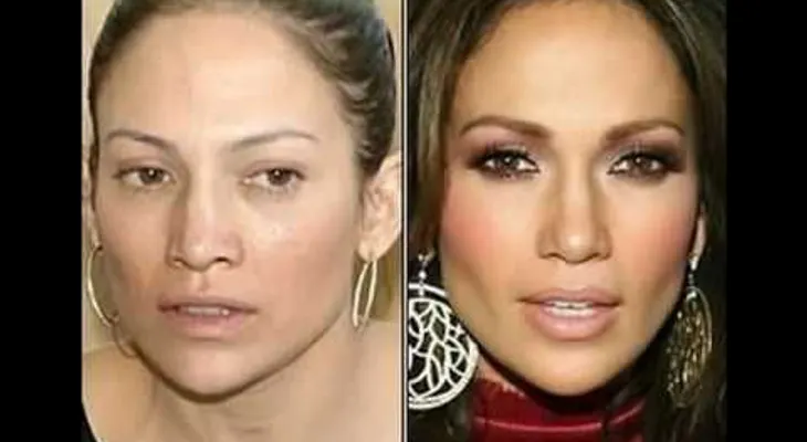 Famosas con y sin Maquillaje