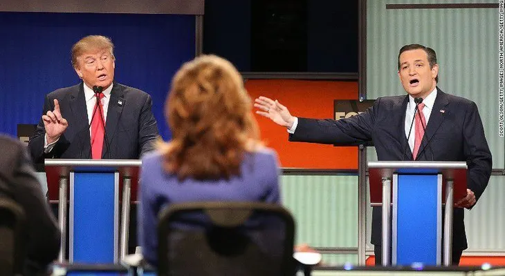 Debate republicano: Trump y Cruz luchan por el primer lugar con fuertes ataques