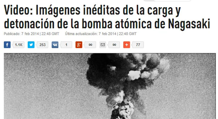 Imágenes inéditas de la carga y detonación de la bomba atómica de Nagasaki