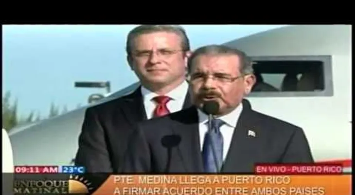 Presidente Medina arriba a Puerto Rico