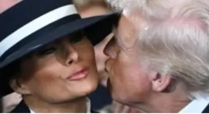 Hard brim of the hat prevented the kiss: Trump and Melania