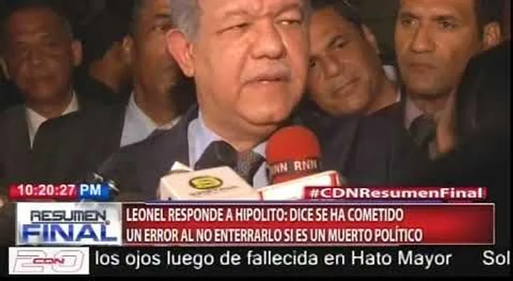 Leonel: â??Si estoy muerto, han cometido un error,  al no enterrarme"; asegura que habrá Ley de Partidos