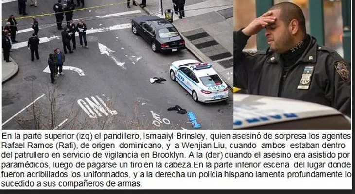 Uno de los dos policías asesinados el sábado en Brooklyn es dominicano