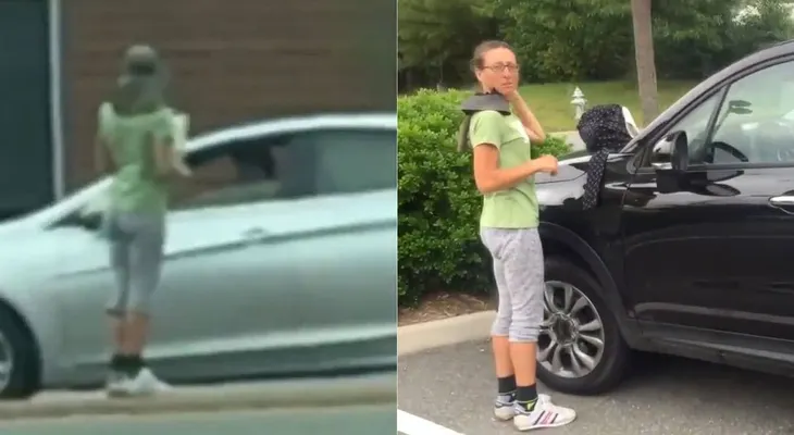 Una falsa indigente que pedía limosna, pero tenía un auto último modelo
