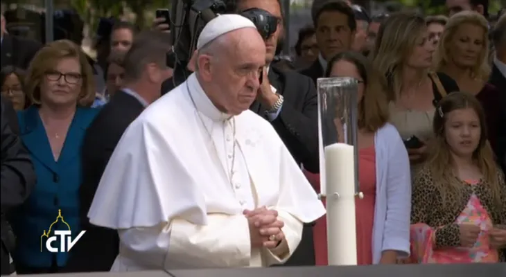 El papa visita la Zona Cero