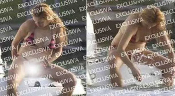 Fotografían a Paulina Rubio orinando en el mar