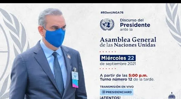 Discurso del presidente Abinader en la ONU, miércoles 22 septiembre 2021