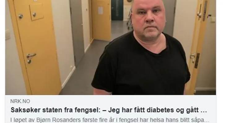 Un preso demanda a una cárcel en Noruega, porque engordó 40 kilos, le provocaron diabetes y presión alterial