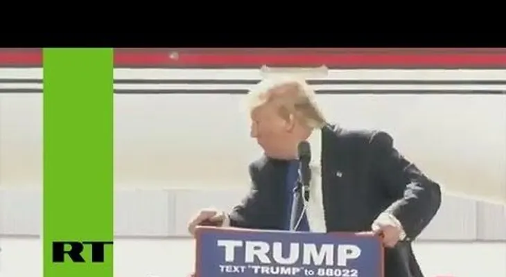Video: Trump se lleva un susto al ser protegido por agentes secretos de un supuesto agresor