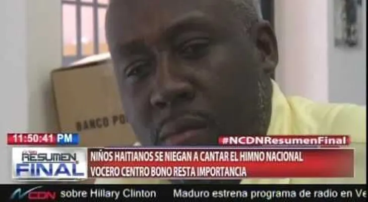 Niños haitianos alegadamente se niegan a cantar el Himno Nacional