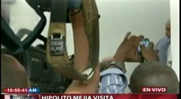 Hipólito Mejía visita a Luis Abinader 