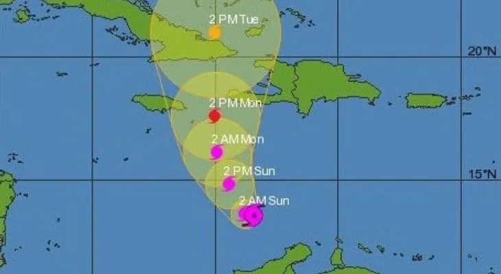 Colocan 10 provincias en alerta roja y 4 en amarilla por Matthew