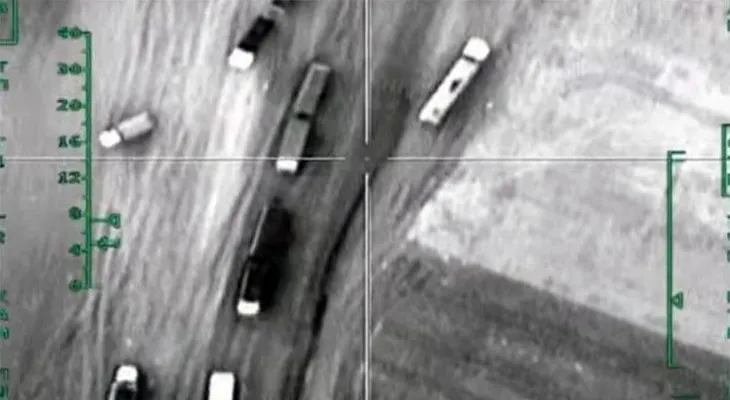 Nuevos videos: Ataque aéreo ruso a un convoy terrorista con petróleo en Siria