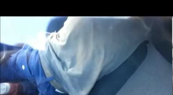 Video: un ladrón queda encerrado en el auto que intentaba robar hasta que llega la Policía