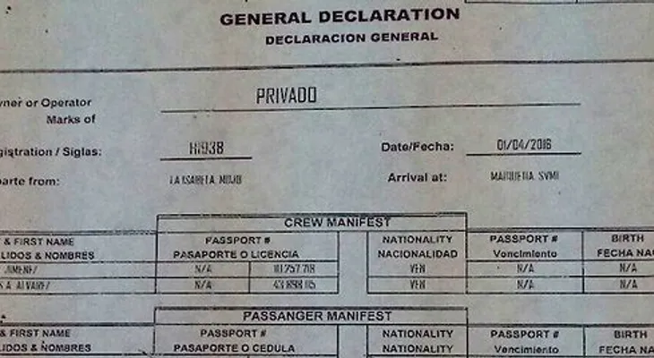 Jiménez y Álvarez pilotos del avión HI-938 que cayó en el  Lago de Maracaibo