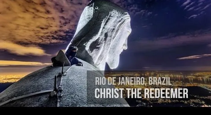 Más cerca del cielo: Hazanas inesperadas, conquistan la cima del Cristo Redentor de Río de Janeiro (VIDEO)